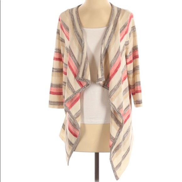 torrid Sweaters - Torrid L Striped Waterfall Open Soft Knit Cardigan